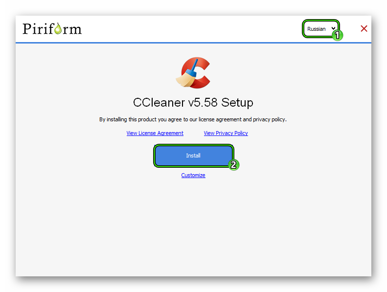 Установить CCleaner для Windows