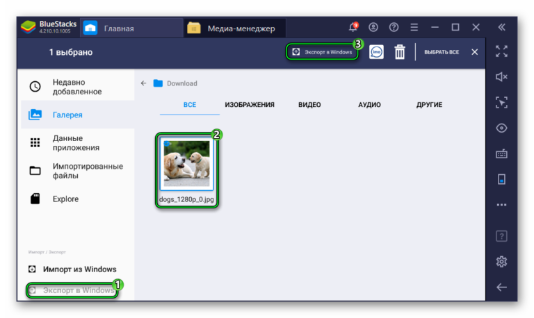 Как в bluestacks загрузить фото с компьютера