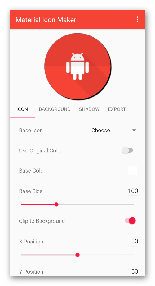 Мобильное приложение Material Icon Maker