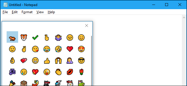 The Windows 10 Emoji Picker