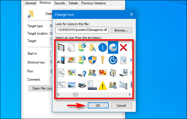 Как изменить значок ярлыка в Windows 10 3