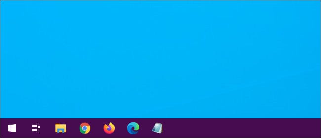 Цветная панель задач Windows 10.