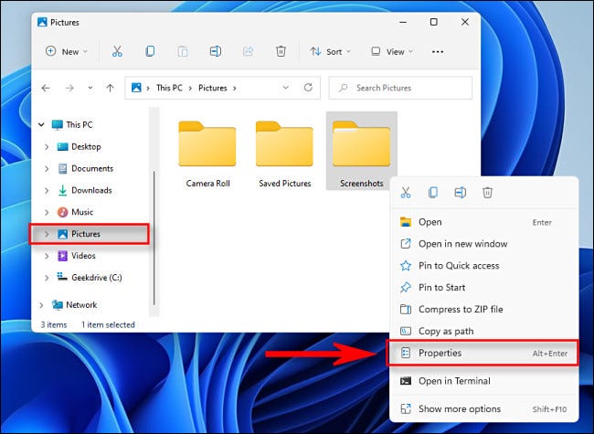 Как изменить место сохранения скриншотов в Windows 10 и 11 2