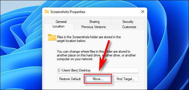 Как изменить место сохранения скриншотов в Windows 10 и 11 4