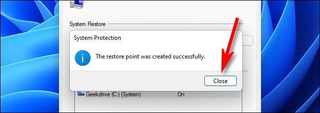 Как создать точку восстановления системы в Windows 10 или Windows 11 4
