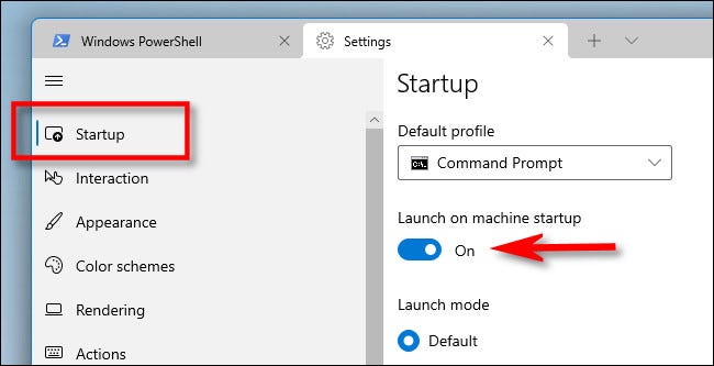 Как запустить Windows Terminal при загрузке Windows 11 3