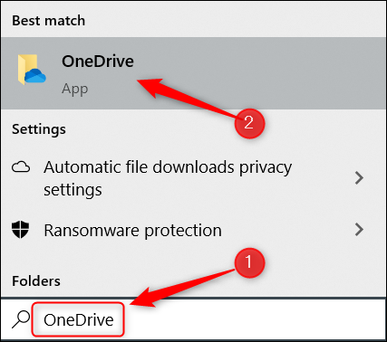Найти OneDrive.
