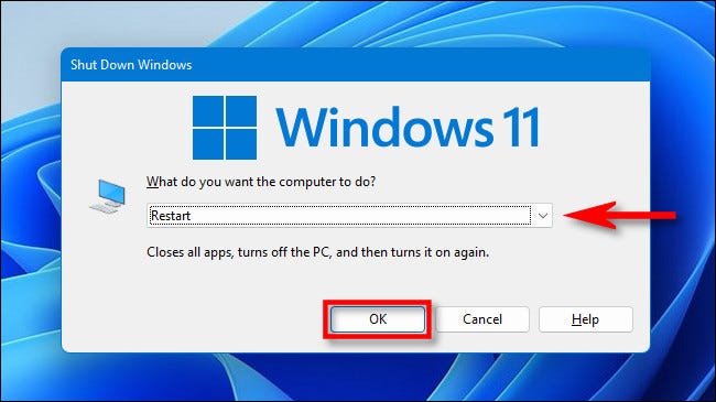 Как перезагрузить компьютер с Windows 11 3