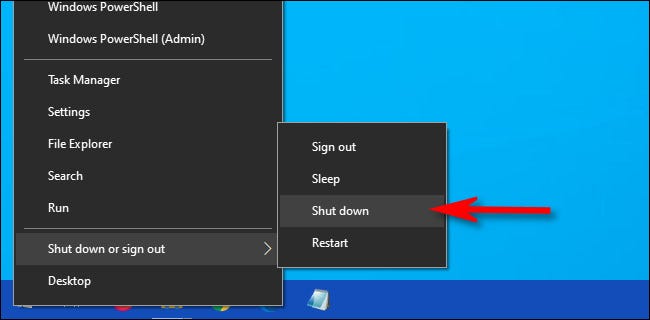 Как выключить ПК с Windows 10 3