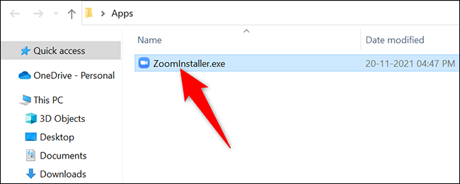 Запустить загруженный файл Zoom.
