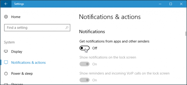 Как отключить уведомления в Windows 10 2