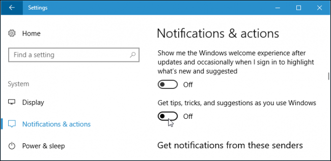 Как отключить уведомления в Windows 10 5
