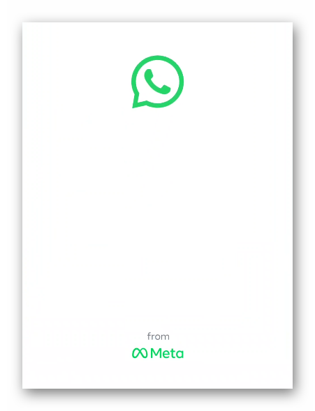 Вид логотипа при запуске WhatsApp