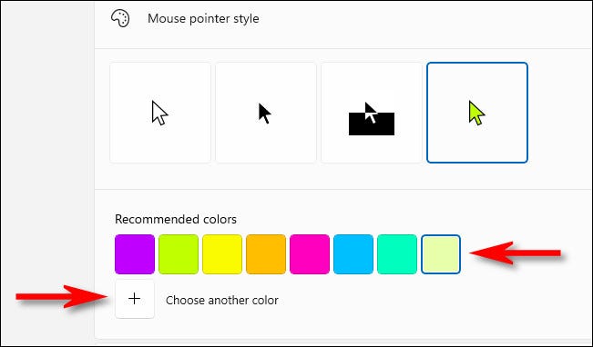 Как изменить цвет курсора мыши в Windows 114