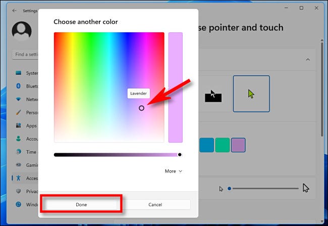 Как изменить цвет курсора мыши в Windows 115