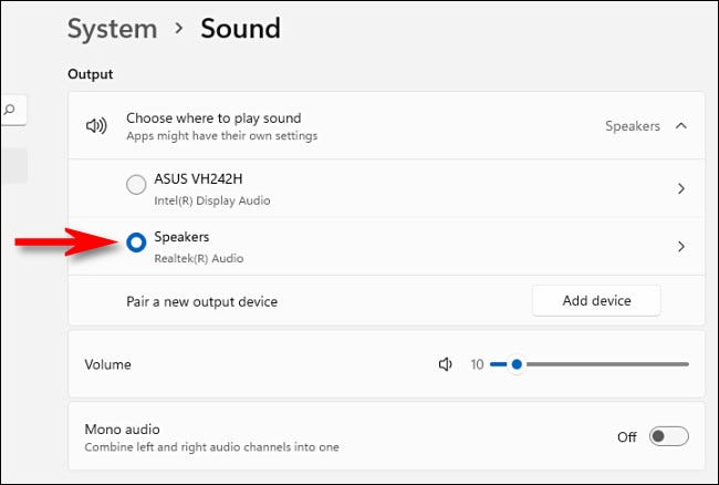 Как выбрать динамики для вывода звука в Windows 113