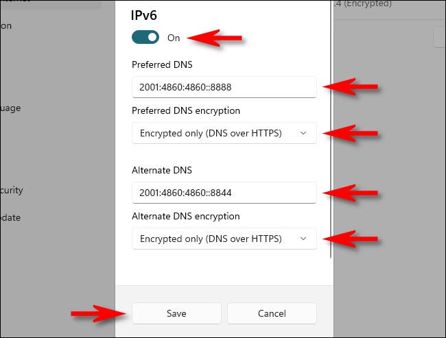 Как включить DNS через HTTPS в Windows 119