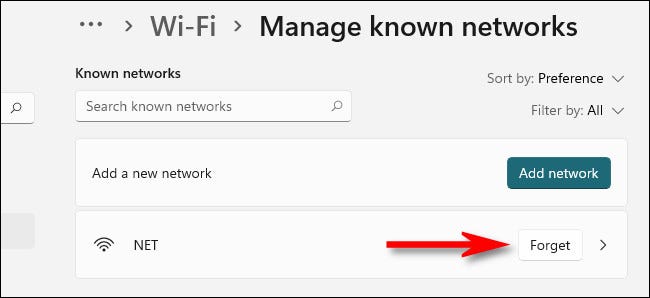 Как забыть сохраненную сеть Wi-Fi в Windows 115