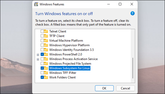 Как установить подсистему Windows для Linux в Windows 116