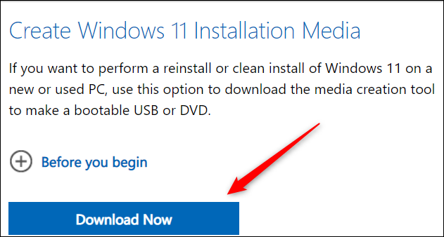 Загрузите ISO-файл Windows 11.