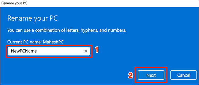Как переименовать компьютер Windows 11 PC4