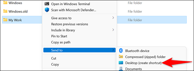 Как настроить сочетание клавиш для открытия папки в Windows 111