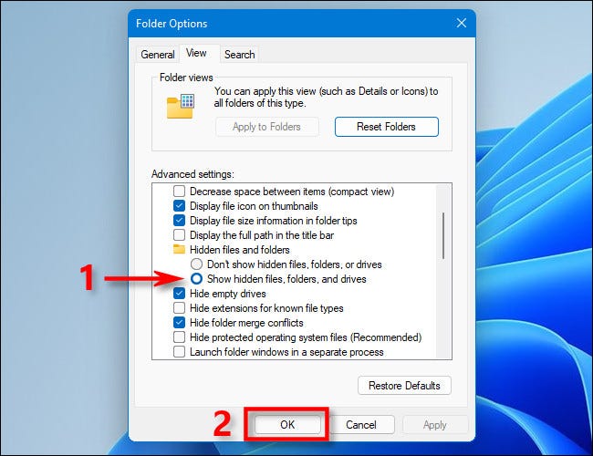 Как показать скрытые файлы в Windows 115