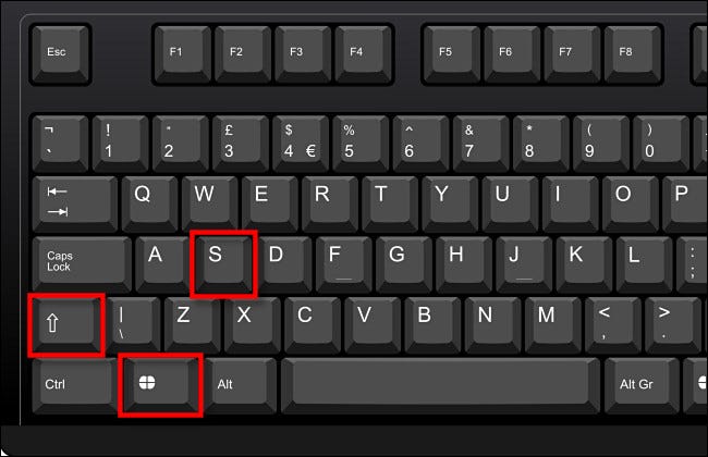 Нажмите Windows+Shift+S на клавиатуре.