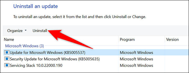 Как удалить обновление в Windows 114