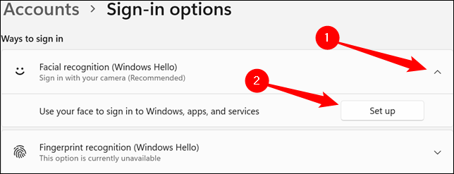 Как использовать вход через веб-камеру Windows Hello в Windows 111