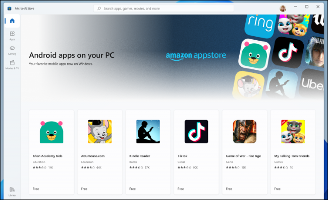 Приложения для Android из Amazon Appstore в Microsoft Store