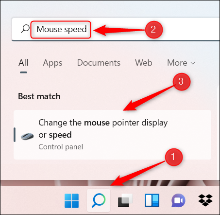 Поиск скорости мыши в Windows.