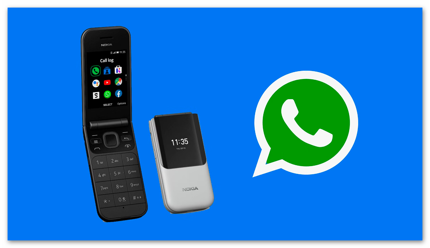 Картинка Кнопочный телефон с мессенджером WhatsApp