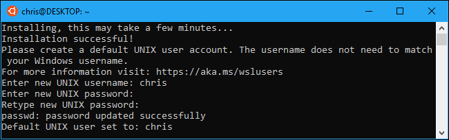 Введите имя пользователя и пароль для вашего дистрибутива Linux. 