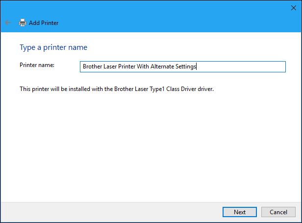Как установить один и тот же принтер дважды (с разными настройками) в Windows10