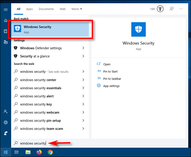 Запуск системы безопасности Windows из меню 